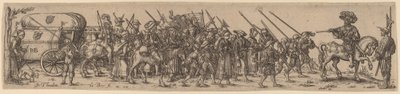 Der Tross mit dem Feldwebel von Jan Theodor de Bry after Barthel Beham