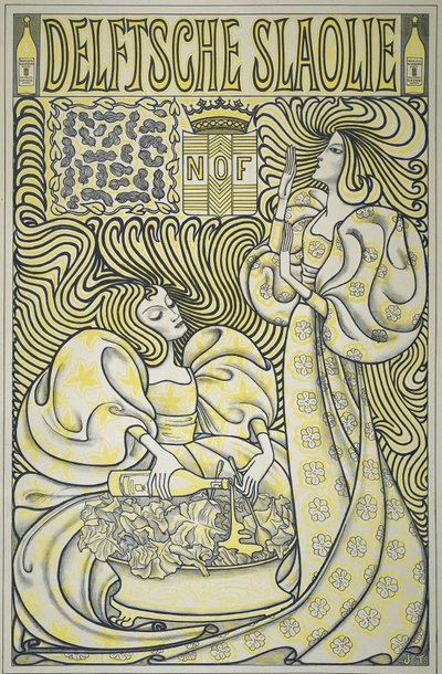 Plakat für Delft Salatöl, veröffentlicht 1894 von Jan Toorop