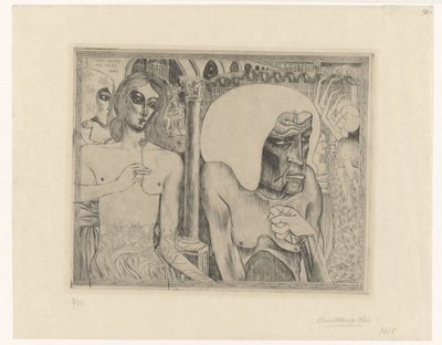 Alte Frau umgeben von jungen Frauen von Jan Toorop