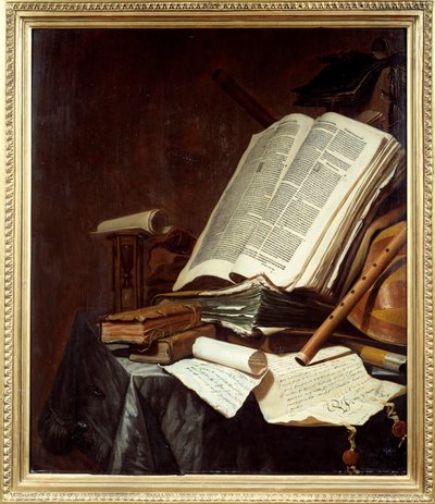 Bücher und Musikinstrumente von Jan Vermeulen