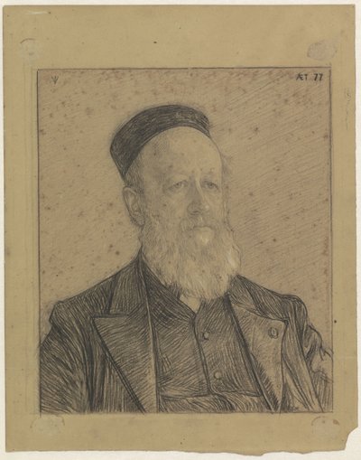 Porträt von Pieter Johannes Veth, 77 Jahre alt von Jan Veth