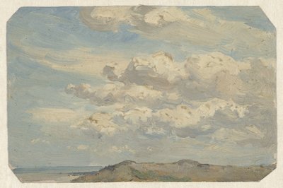 Dünenkuppe mit links dem Meer von Jan Willem van Borselen