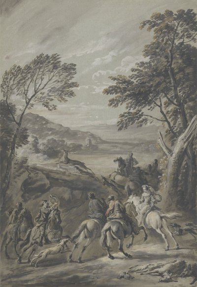 Eine Hirschjagd von Jan Wyck