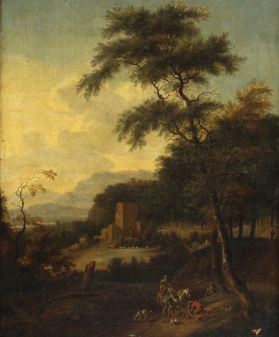 Italienische Landschaft am Meer von Jan circle of Wijnants