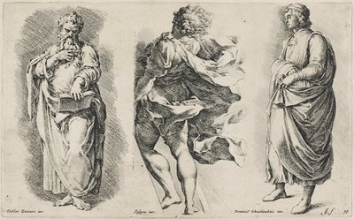 Drei unbetitelte Figuren nach drei italienischen Künstlern von Jan de Bisschop
