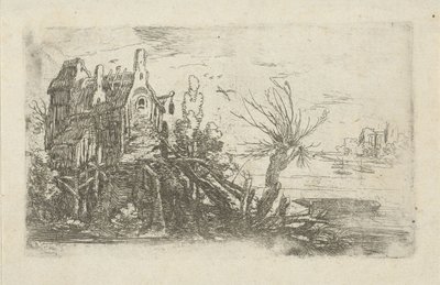Haus an einem Fluss von Jan de Hoey