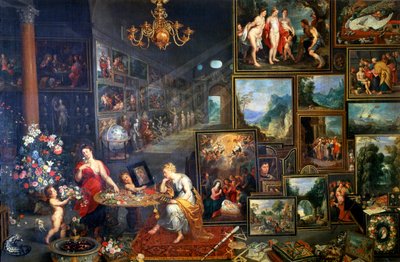 Allegorie von Sehen und Riechen, um 1590-1625 von Jan the Elder Brueghel