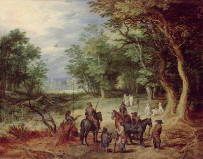 Feldlager in einer Lichtung von Jan the Elder Brueghel