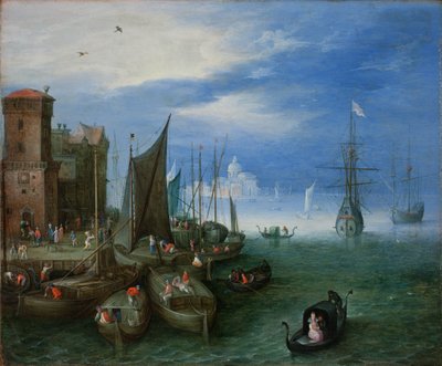 Hafenszene in Venedig von Jan the Elder Brueghel