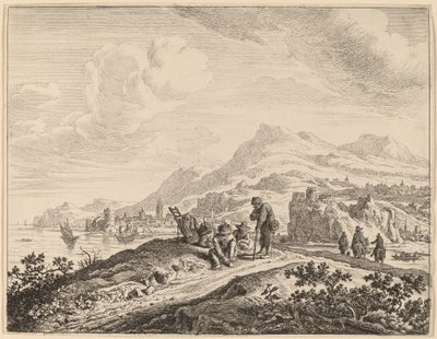 Blick auf den Rhein von Jan van Aken after Herman Saftleven