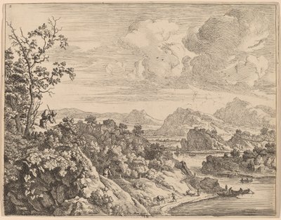 Blick auf den Rhein von Jan van Aken after Herman Saftleven
