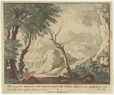 Hirte und Hirtin ruhen sich unter einem Baum aus von Jan van Call (I)