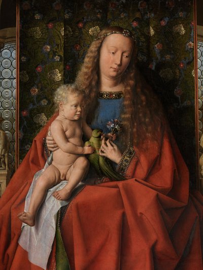 (Detail) Die Jungfrau und das Kind mit Kanonikus Joris van der Paele von Jan van Eyck