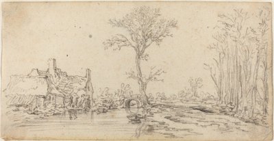 Hütte am Fluss von Jan van Goyen