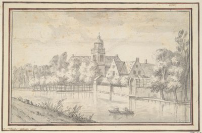 Ansicht von Schloss und Haus am Fluss von Jan van Goyen