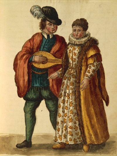Gli Abiti de Veneziani, illustriertes Buch der Kostüme und Masken von Jan van Grevenbroeck