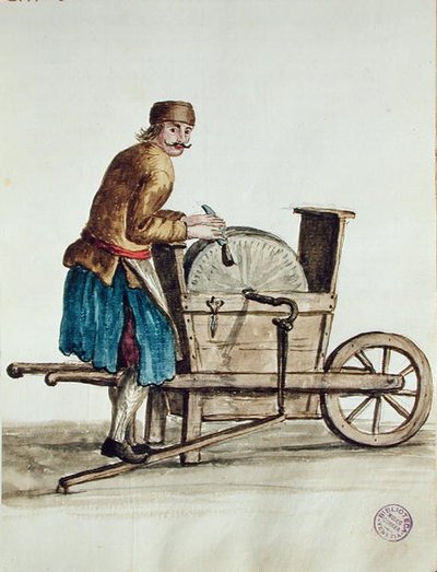 Venezianischer Messerschleifer von Jan van Grevenbroeck