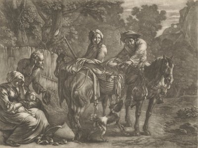 Plünderer, die einen Bauern und seine Frau ausrauben von Jan van Huchtenburg