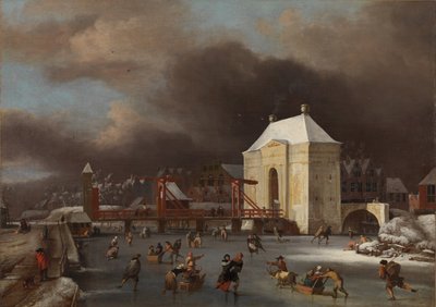 Ansicht des Heiligewegspoorts in Amsterdam von Jan van Kessel the Elder