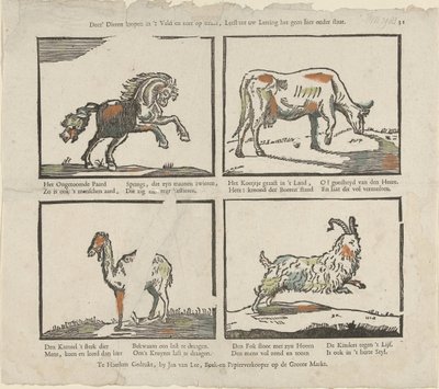Diese Tiere laufen auf dem Feld und nicht auf der Straße, lesen Sie zur Belehrung, was hier unten steht von Jan van Lee