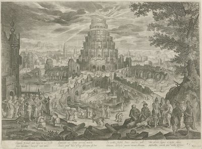 Nimrod lässt den Turm von Babel bauen von Jan van Londerseel