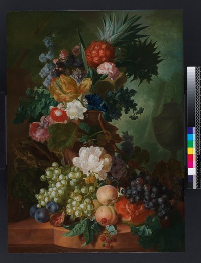 Vase mit Blumen und Früchten, vor 1808 von Jan van Os