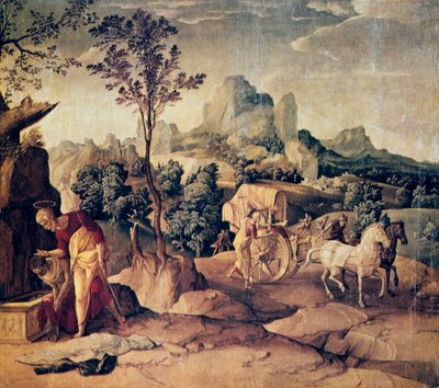 Der Apostel Philippus tauft den Eunuchen von Jan van Scorel