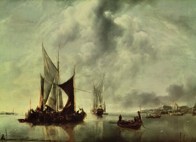 Ruhe oder Boote in Küstennähe, nach 1651 von Jan van de Capelle or Cappelle