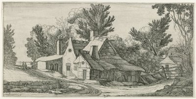 Landschaft mit Bauernhöfen von Jan van de Velde (II) (manner of)