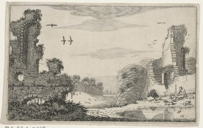 Hirte bei einer Ruine von Jan van de Velde (II)