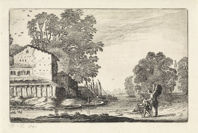 Tobias und der Engel in einer Landschaft mit einer Ruine von Jan van de Velde (II)