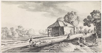 Weggabelung bei einer Wassermühle von Jan van de Velde (II)