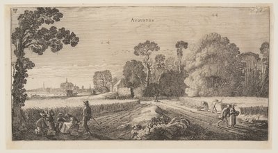 August, aus Die zwölf Monate des Jahres von Jan van de Velde II