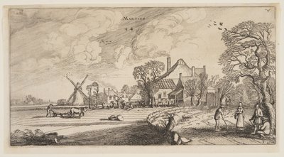 März, aus Die zwölf Monate des Jahres von Jan van de Velde II