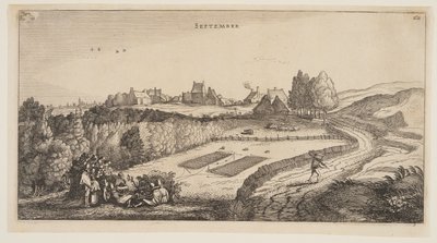 September, aus Die zwölf Monate des Jahres von Jan van de Velde II