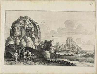 Reisende vor dem Minerva Medica Tempel in Rom von Jan van de Velde II