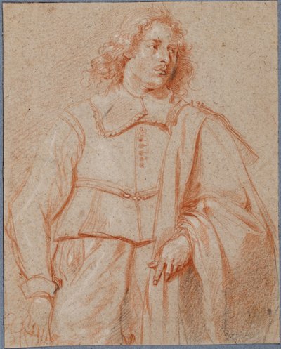 Dreiviertellängenstudie eines jungen Mannes von Jan van den Bergh