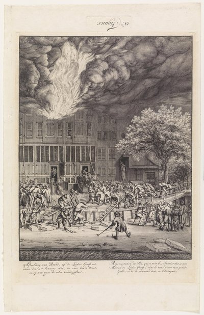 Brand auf der Leidschegracht 1684 von Jan van der Heyden