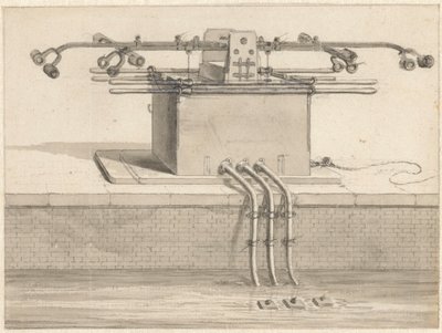 Doppelsaugpumpe für die Schlauchfeuerspritze von Jan van der Heyden