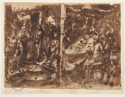 Recto: Heirat der Jungfrau von Jan van der Straet, called Stradanus