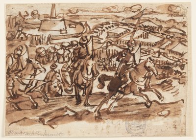 Der Rückzug der Türken nach der Belagerung von Wien 1529 von Jan van der Straet, called Stradanus