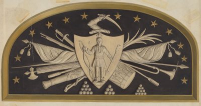 Lunette - Massachusetts State Seal, ca. 1937 von Jane Iverson