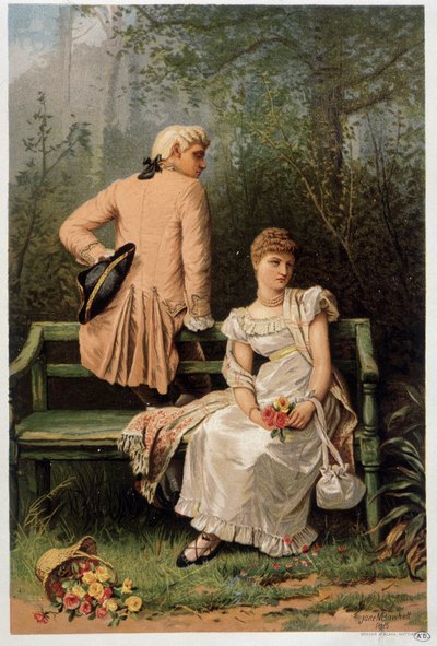 Szene der Vorwürfe zwischen Liebenden von Jane Maria Bowkett