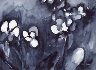 Orchidee in Indigo, ca. 2017 von Janel Bragg