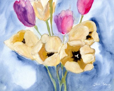 Tulpen auf Mamas Esstisch, ca. 2016 von Janel Bragg