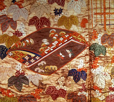 Detail eines Noh-Gewandes von Japanese School