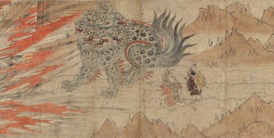 Illustrierte Legenden des Kitano Tenjin Schreins, spätes 13. Jahrhundert von Japanese School