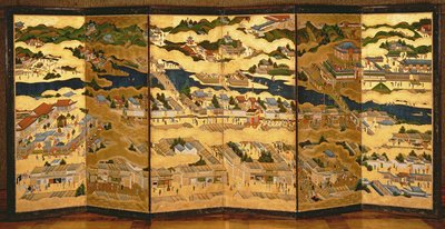 In und um die Umgebung von Kyoto, Edo-Periode von Japanese School