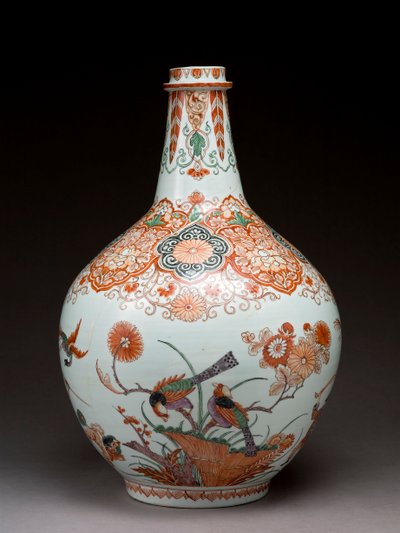 Große Flaschenvase, dekoriert in Holland im Imari-Stil, Ko-Imari, spätes 17. Jahrhundert von Japanese School
