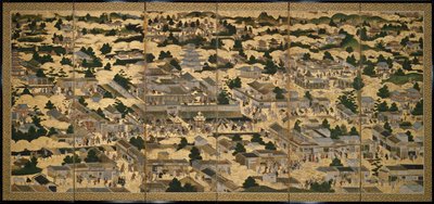 Ansichten in und um Kyoto (Rakuchu rakugai zu), ca. 1616-24 von Japanese School